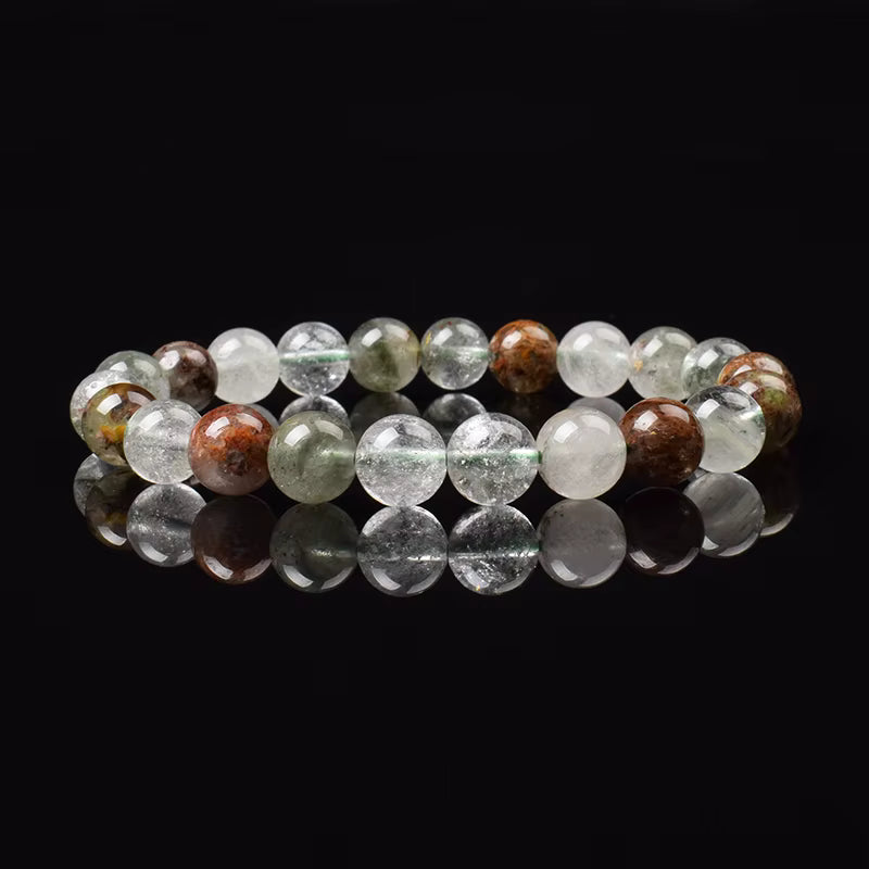 Rose Quartz Bracelet Beaded Elastic Handmade Natural Pink for Women