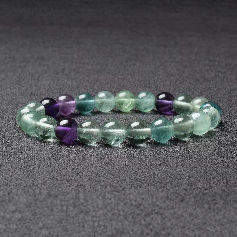 Rose Quartz Bracelet Beaded Elastic Handmade Natural Pink for Women
