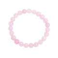 Rose Quartz Bracelet Beaded Stretch Natural Madagascar Pink