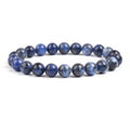 Sodalite Beaded Bracelet Natural Dark Blue Elastic 4mm to 12mm