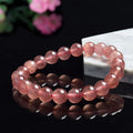 Strawberry Quartz Bracelet Natural Pink Round Beads 6mm 8mm 10mm