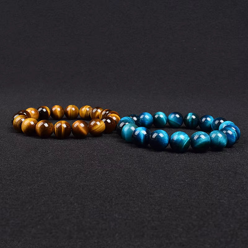 Tiger Eye Beaded Bracelet Natural Handmade 6mm to 14mm Elastic