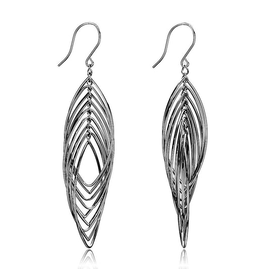 TK3500 - High polished (no plating) Stainless Steel Earrings with No Stone-0
