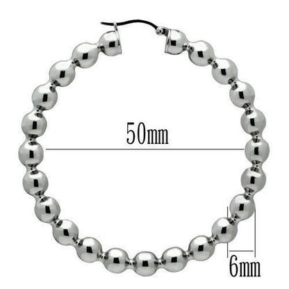 TK421 - High polished (no plating) Stainless Steel Earrings with No Stone-2