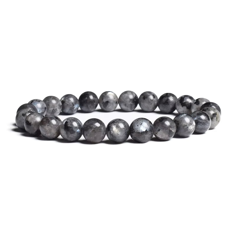White Moonstone Beaded Bracelet Natural 8mm Elastic Unisex