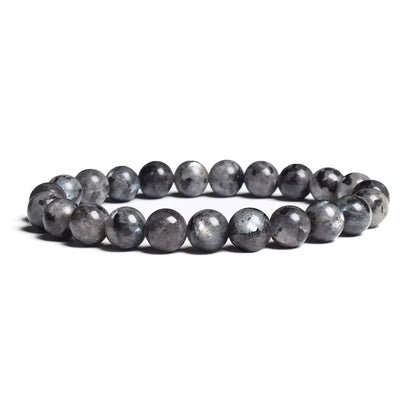 White Moonstone Beaded Bracelet Natural 8mm Elastic Unisex