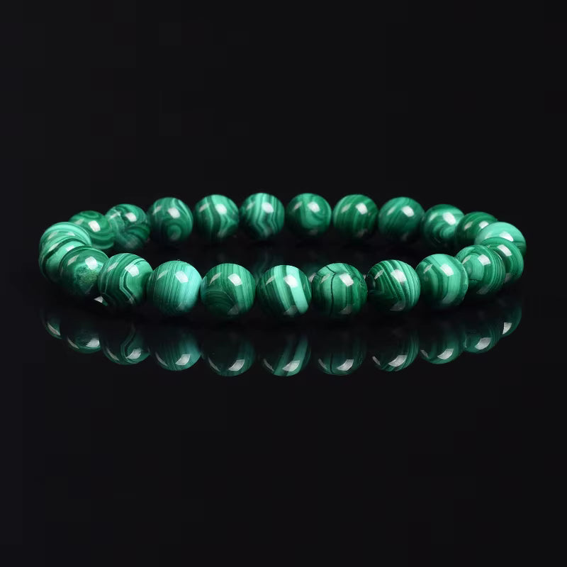 White Moonstone Beaded Bracelet Natural 8mm Elastic Unisex