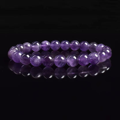 White Moonstone Beaded Bracelet Natural 8mm Elastic Unisex