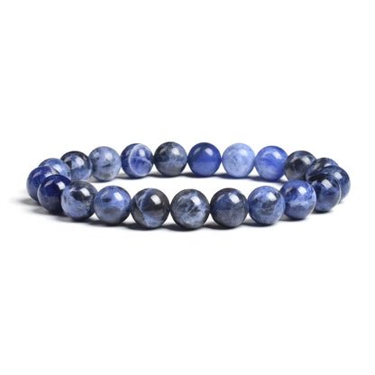 White Moonstone Beaded Bracelet Natural 8mm Elastic Unisex