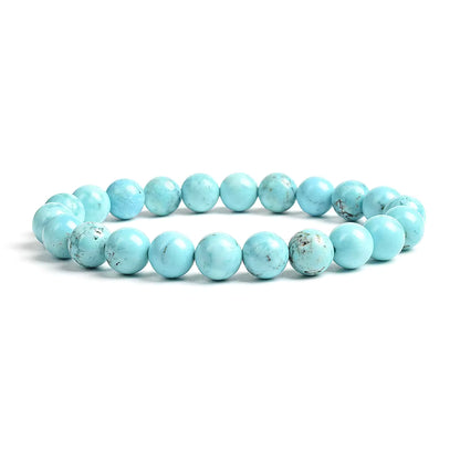 White Moonstone Beaded Bracelet Natural 8mm Elastic Unisex