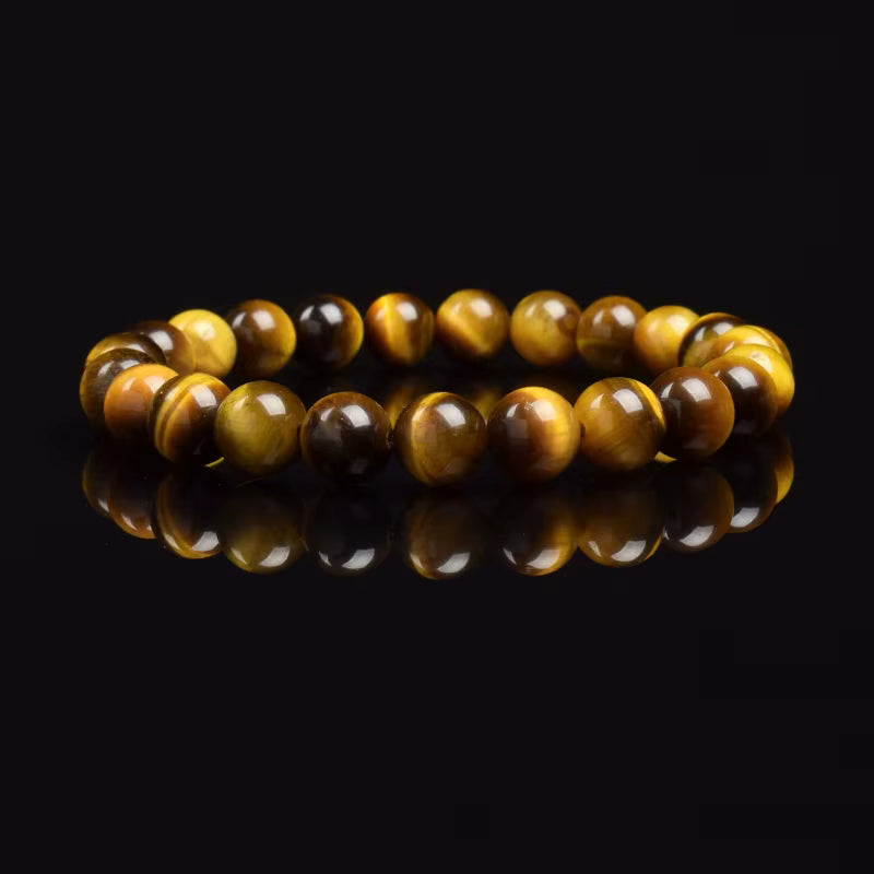 White Moonstone Beaded Bracelet Natural 8mm Elastic Unisex