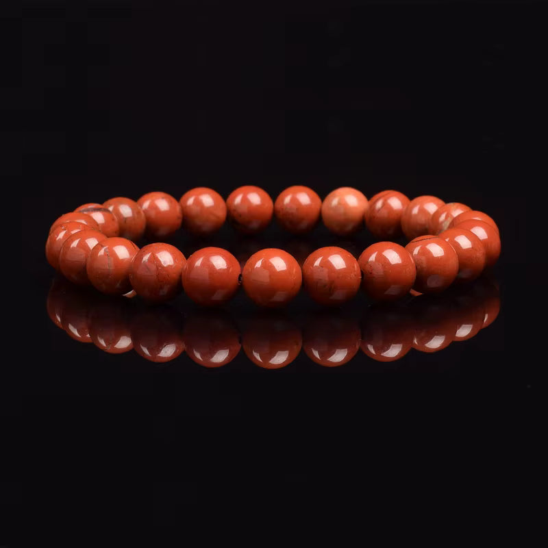 White Moonstone Beaded Bracelet Natural 8mm Elastic Unisex