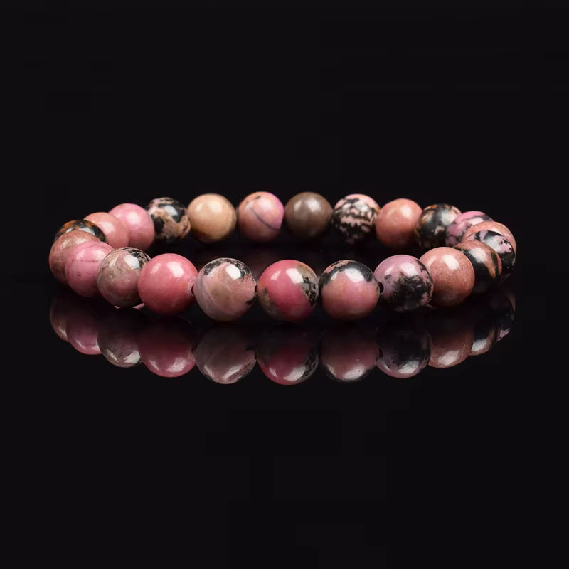 White Moonstone Beaded Bracelet Natural 8mm Elastic Unisex