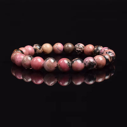 White Moonstone Beaded Bracelet Natural 8mm Elastic Unisex